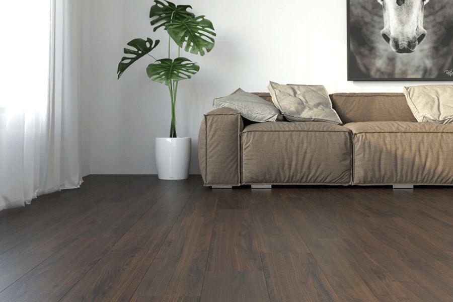 Sàn Gỗ Công Nghiệp Mầu Óc Chó Kết Hợp Nội Thất Như Thế Nào?